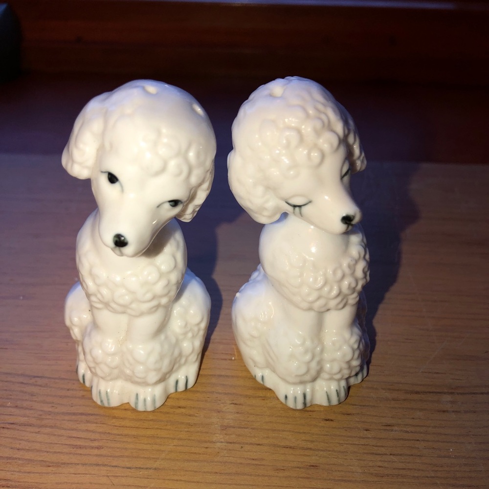 Vintage Poodle Salt & Pepper Shakers
